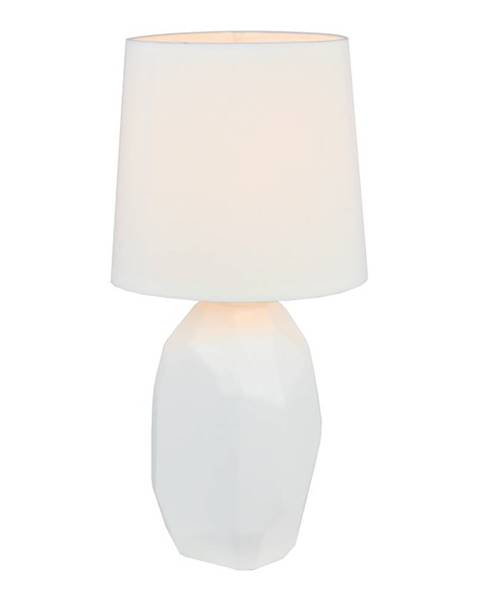 Biela stolová lampa Kondela