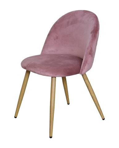 Jedálenská stolička LAMBDA ružový zamat